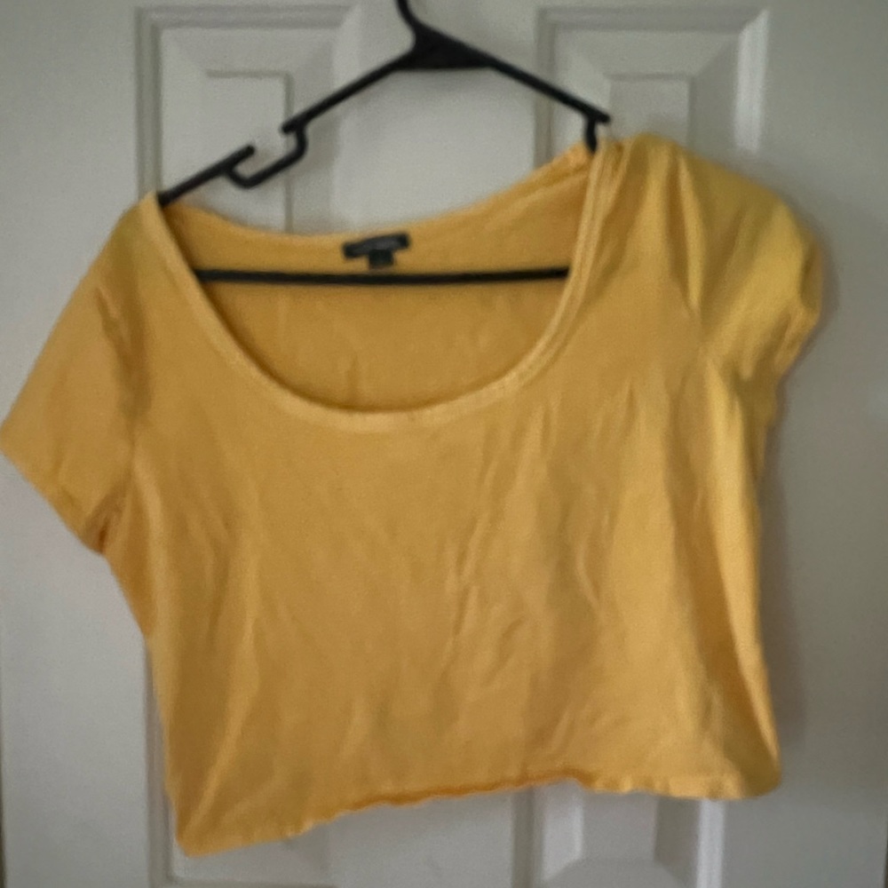 Yellow crop top by wild fable